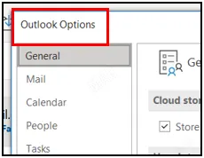 خيارات أوتلوك "Outlook Options"