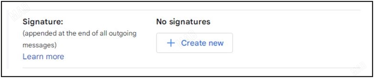 قائمة التوقيع “Signature” لاضافة توقيع في جيميل