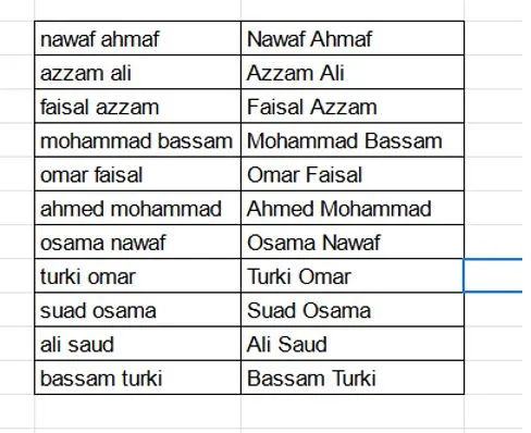 تغيير الحرف الأول من كل كلمة إنكليزية تحول إلى حرف كبير