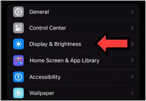 "Display and brightness"